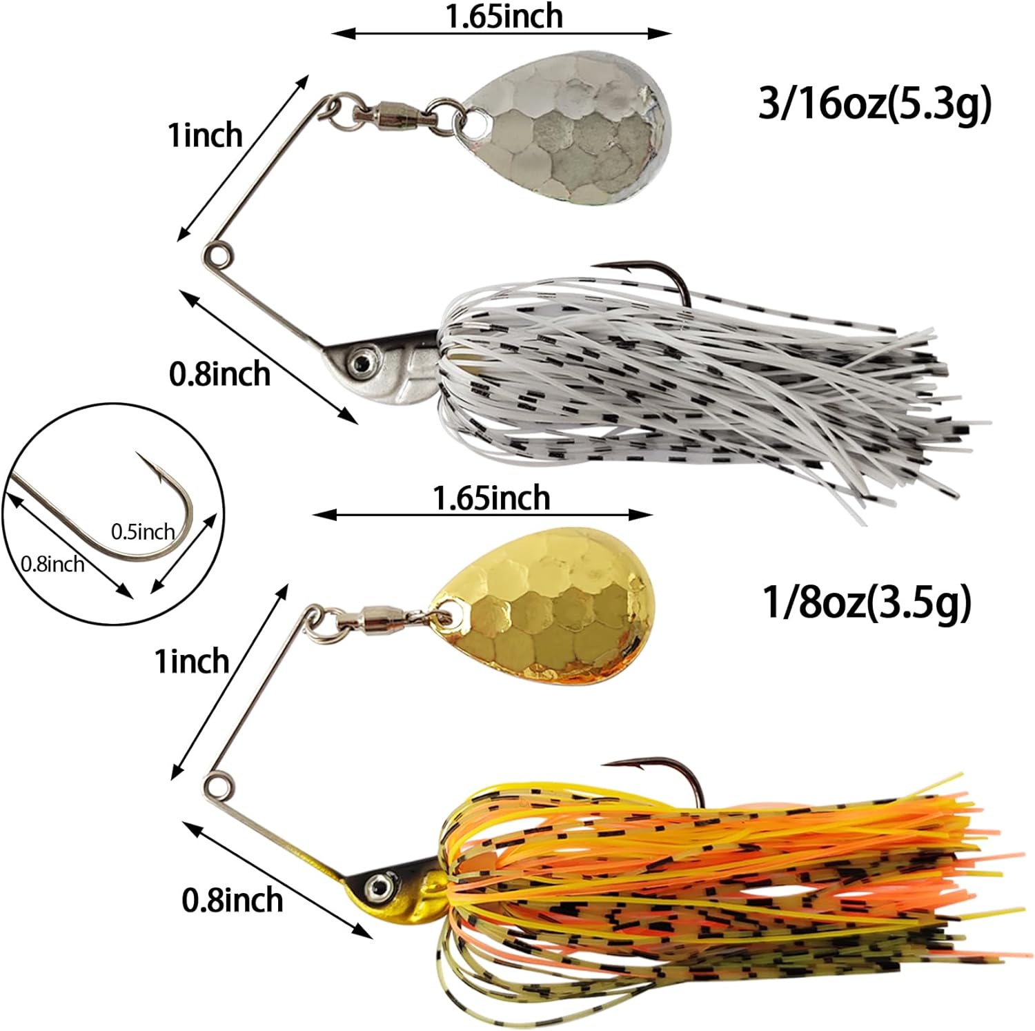 Eupheng Spinner Bait Spoon Wir - Fishing Lure Buzzbait บทวิจารณ์และราคา