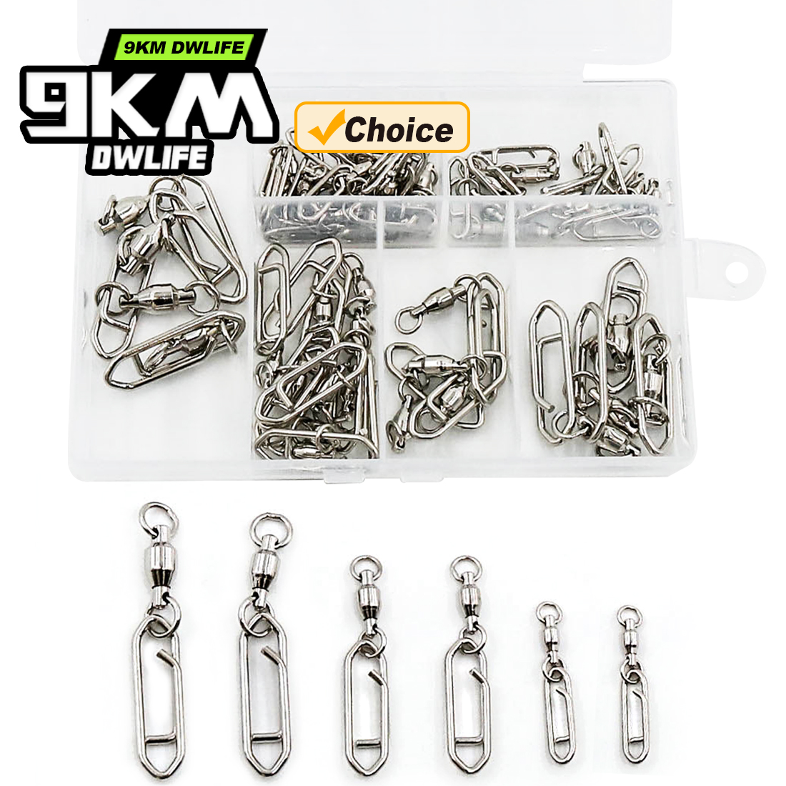 9KM Fishing Swivel Snap Kit 50 - Fishing Lure Making Kit บทวิจารณ์และราคา