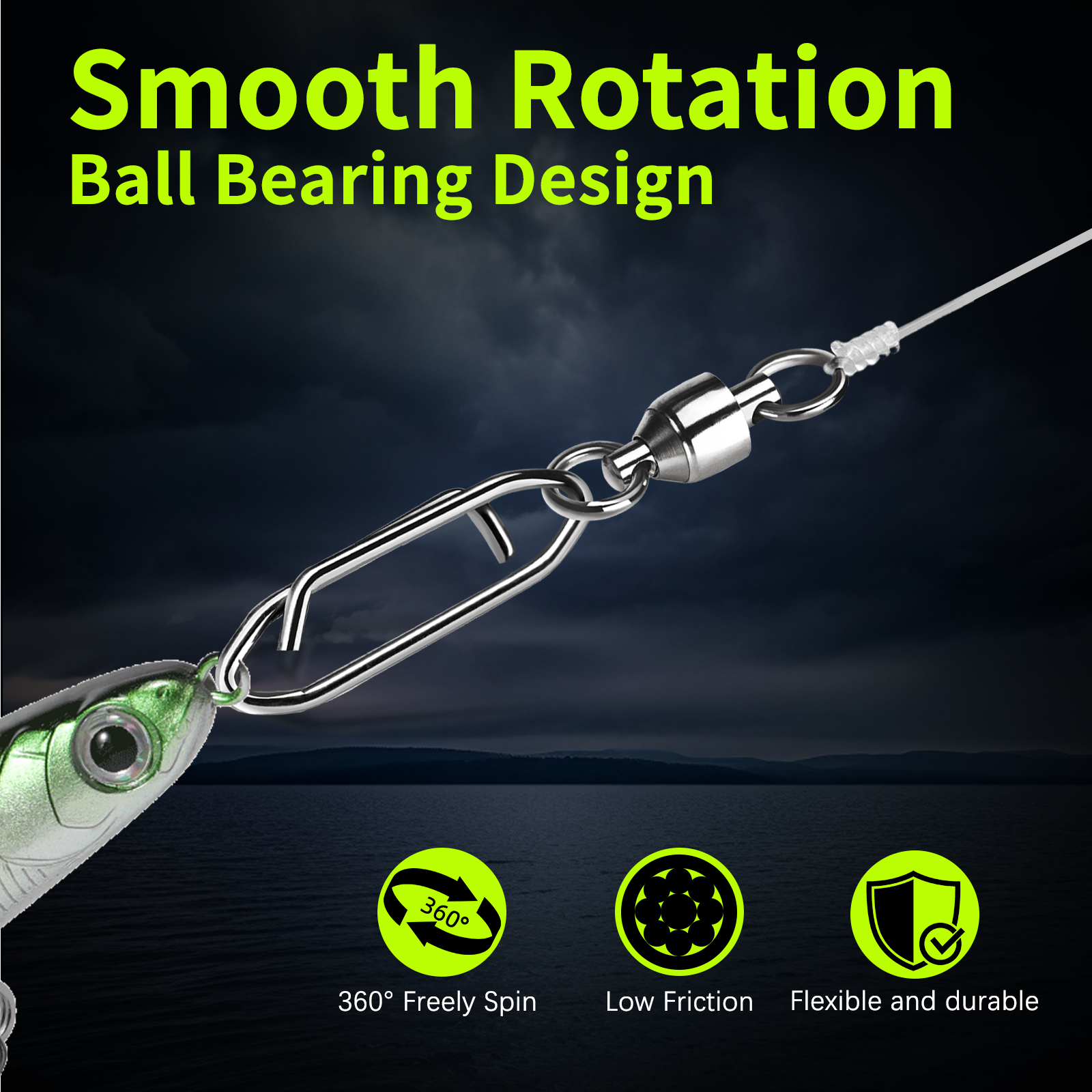 9KM Fishing Swivel Snap Kit 50 - Fishing Lure Making Kit บทวิจารณ์และราคา