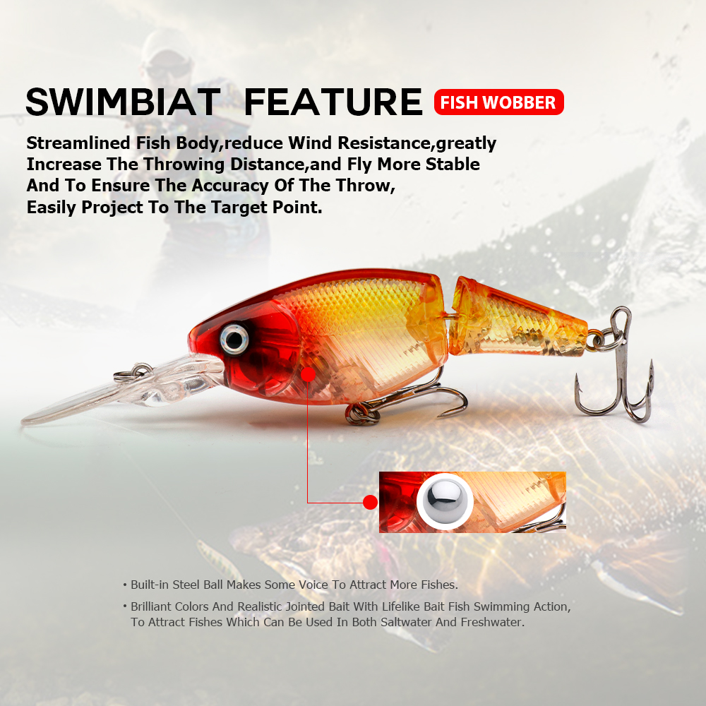 Agoie Deep Diving Crankbaits J - Fishing Lure Popper บทวิจารณ์และราคา
