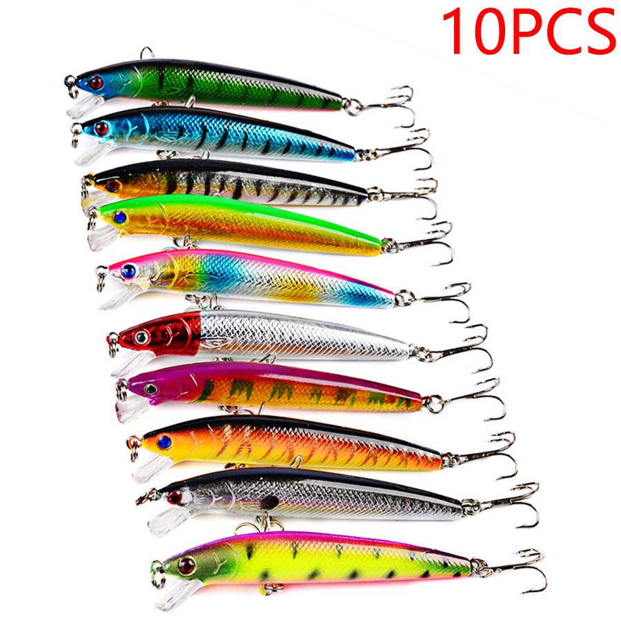 10PCS Jerkbait Minnow Swimbait - Fishing Lure Jerkbait บทวิจารณ์และราคา