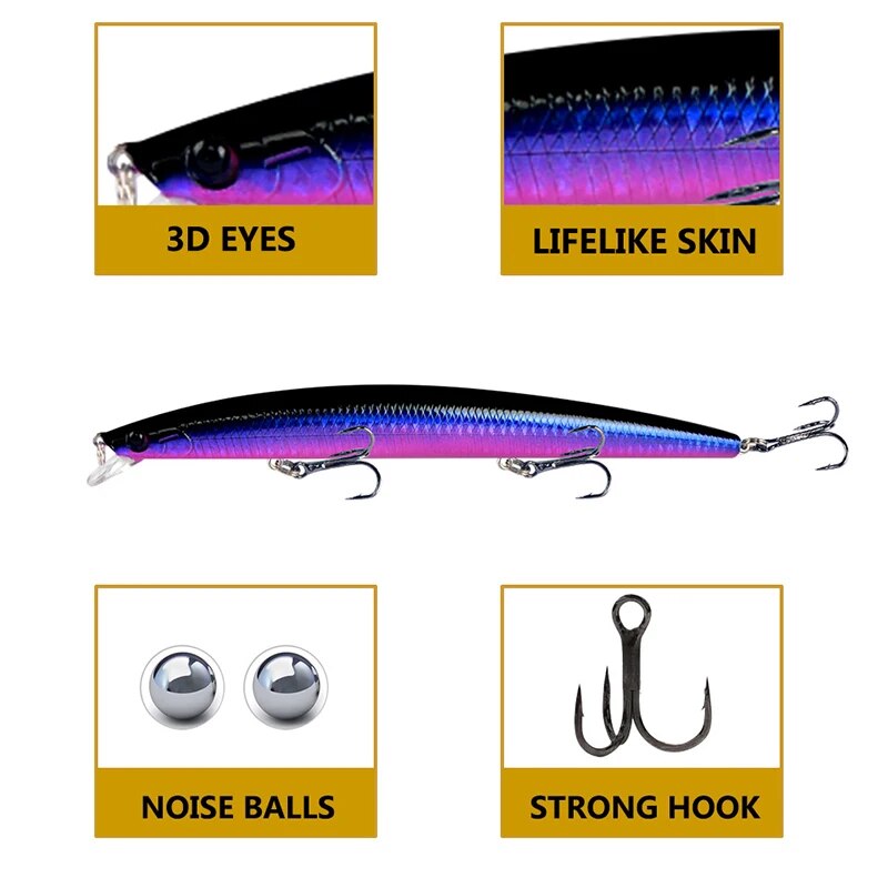 Minnow Fishing Lure Laser Hard - Fishing Lure Crankbait บทวิจารณ์และราคา