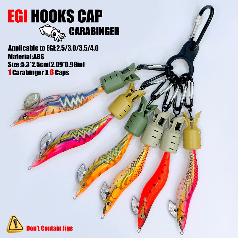 Squid Jig Hook Caps and Carabi - Fishing Lure Jig บทวิจารณ์และราคา