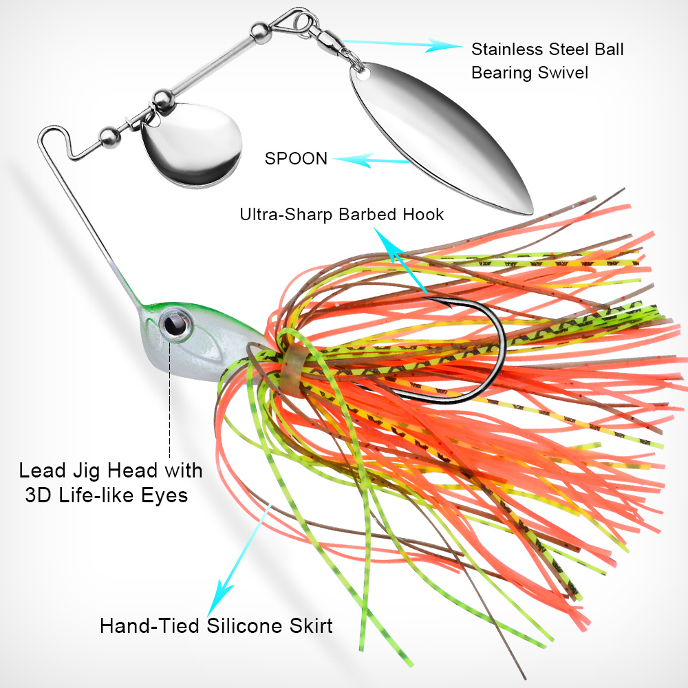 Proberos 10/14g spinner bait f - Fishing Lure Blade Bait บทวิจารณ์และราคา