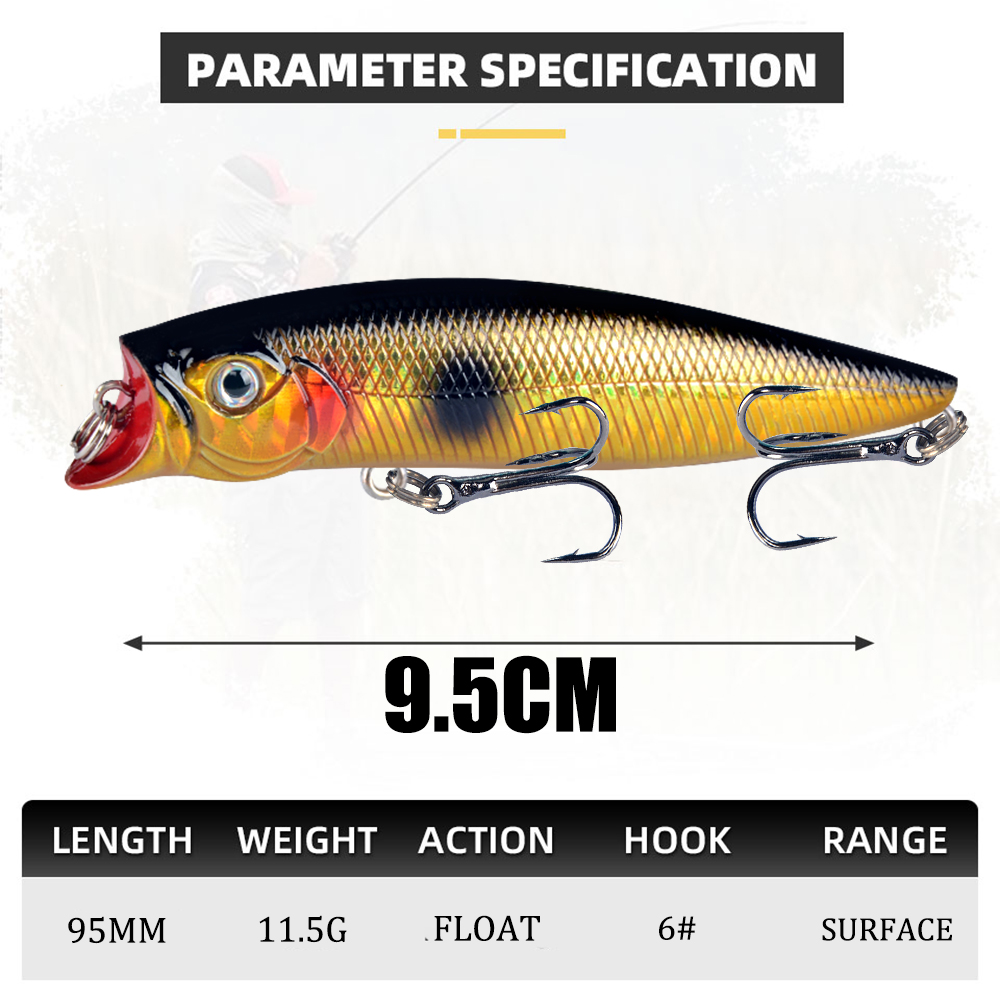 1pcs Fishing Lures High Qualit - Fishing Lure Popper บทวิจารณ์และราคา