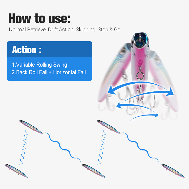 Noeby Sinking Pencil Jig Fishi - Fishing Lure Buzzbait บทวิจารณ์และราคา
