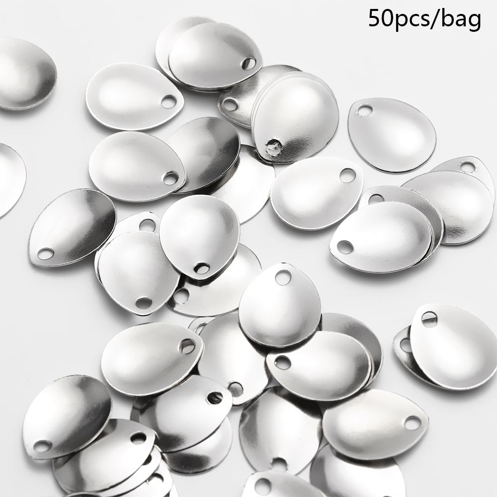50PCS Silver Smooth Nickel Seq - Fishing Lure Spoon บทวิจารณ์และราคา