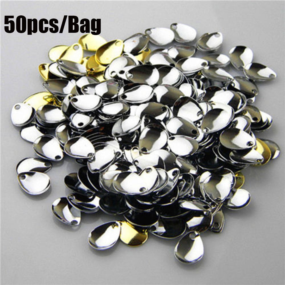 50PCS Silver Smooth Nickel Seq - Fishing Lure Spoon บทวิจารณ์และราคา