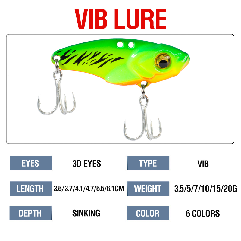 6PCS Metal VIB Lure 5g 7g 10g  - Fishing Lure Spinnerbait บทวิจารณ์และราคา