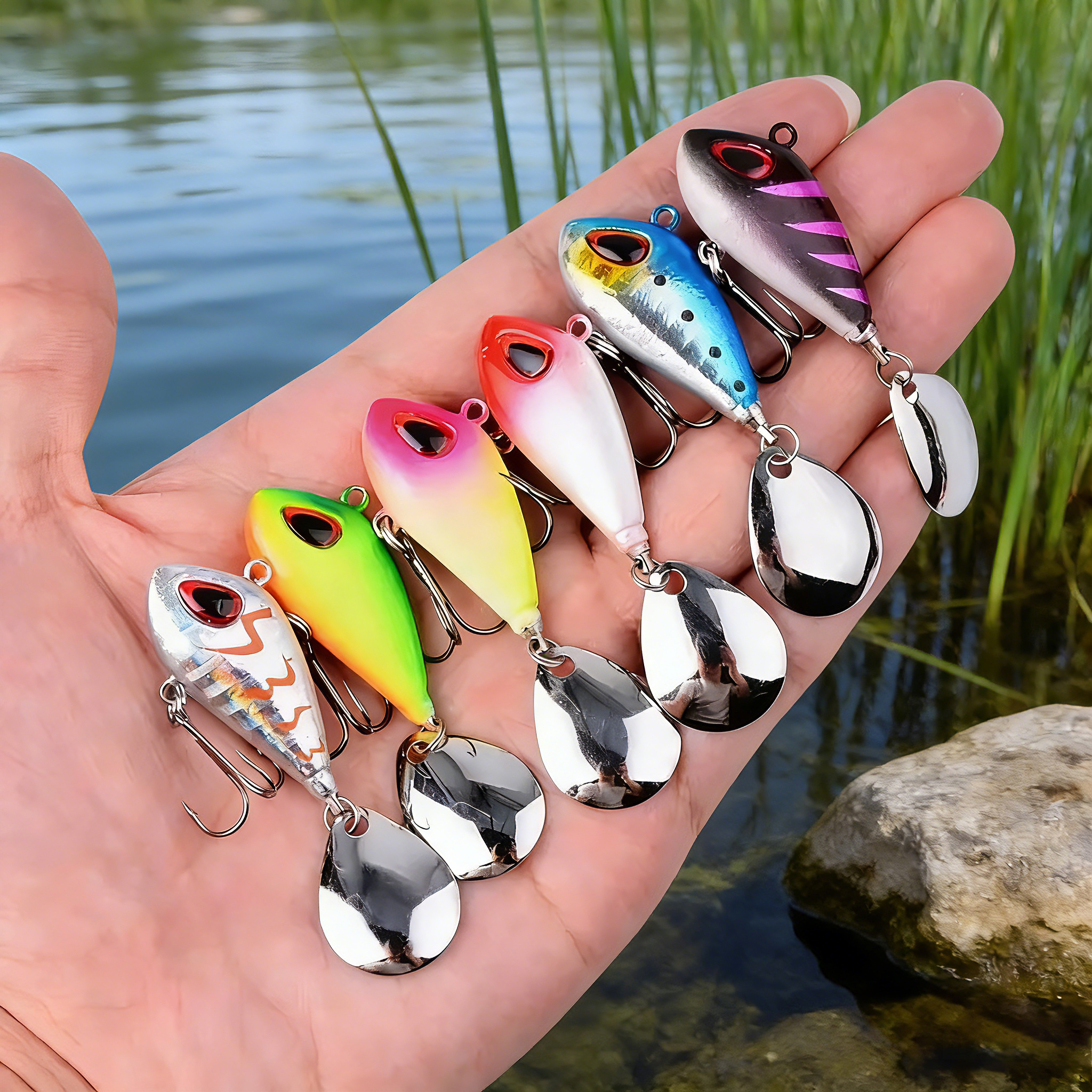 5/6pcs Mini VIB With Spoon Fis - Fishing Lure Crankbait บทวิจารณ์และราคา