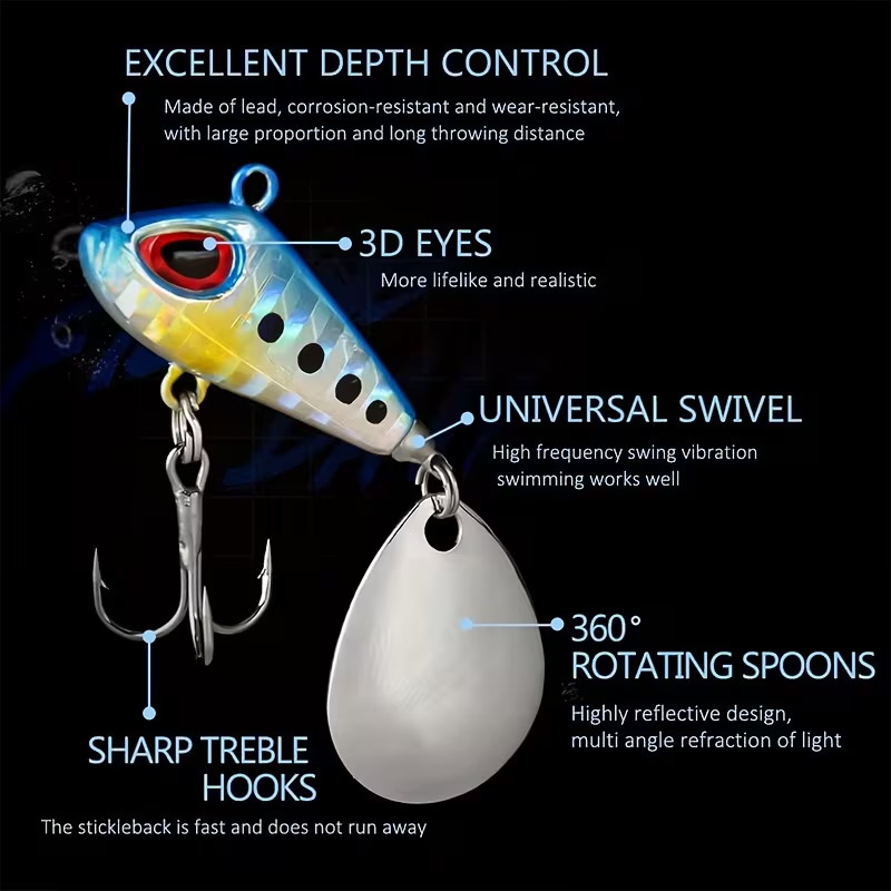 5/6pcs Mini VIB With Spoon Fis - Fishing Lure Crankbait บทวิจารณ์และราคา