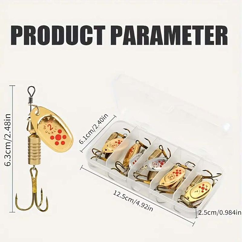 JSFUN 10pcs Spinner Lure Set w - Fishing Lure Blade Bait บทวิจารณ์และราคา