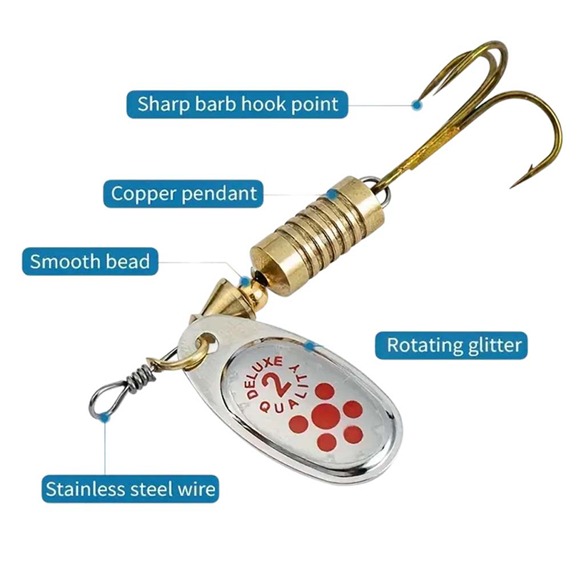 JSFUN 10pcs Spinner Lure Set w - Fishing Lure Blade Bait บทวิจารณ์และราคา