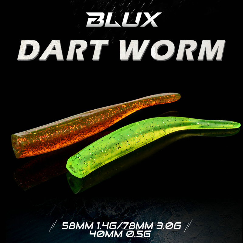 BLUX New Dart Worm Soft Bait 5 - Fishing Lure Buzzbait บทวิจารณ์และราคา