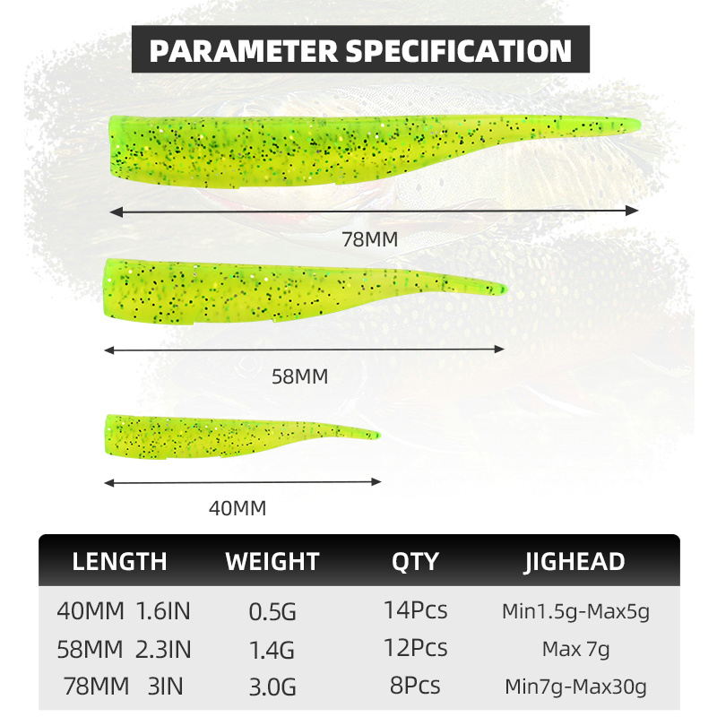BLUX New Dart Worm Soft Bait 5 - Fishing Lure Buzzbait บทวิจารณ์และราคา