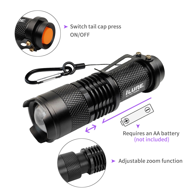 Mini UV Flashlight 395nm Ultra - Fishing Lure Making Kit บทวิจารณ์และราคา