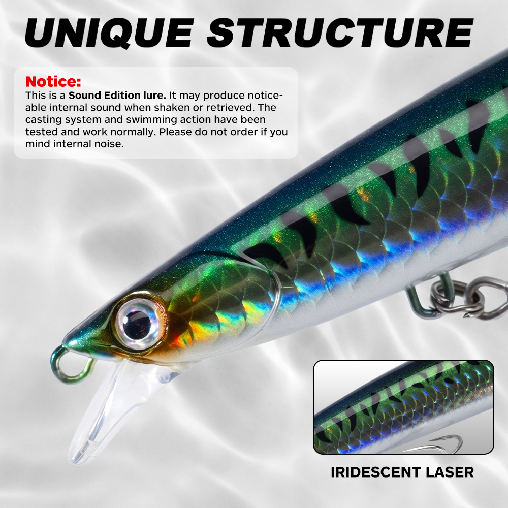 Hunthouse Sound Edition Minnow - Fishing Lure Jerkbait บทวิจารณ์และราคา