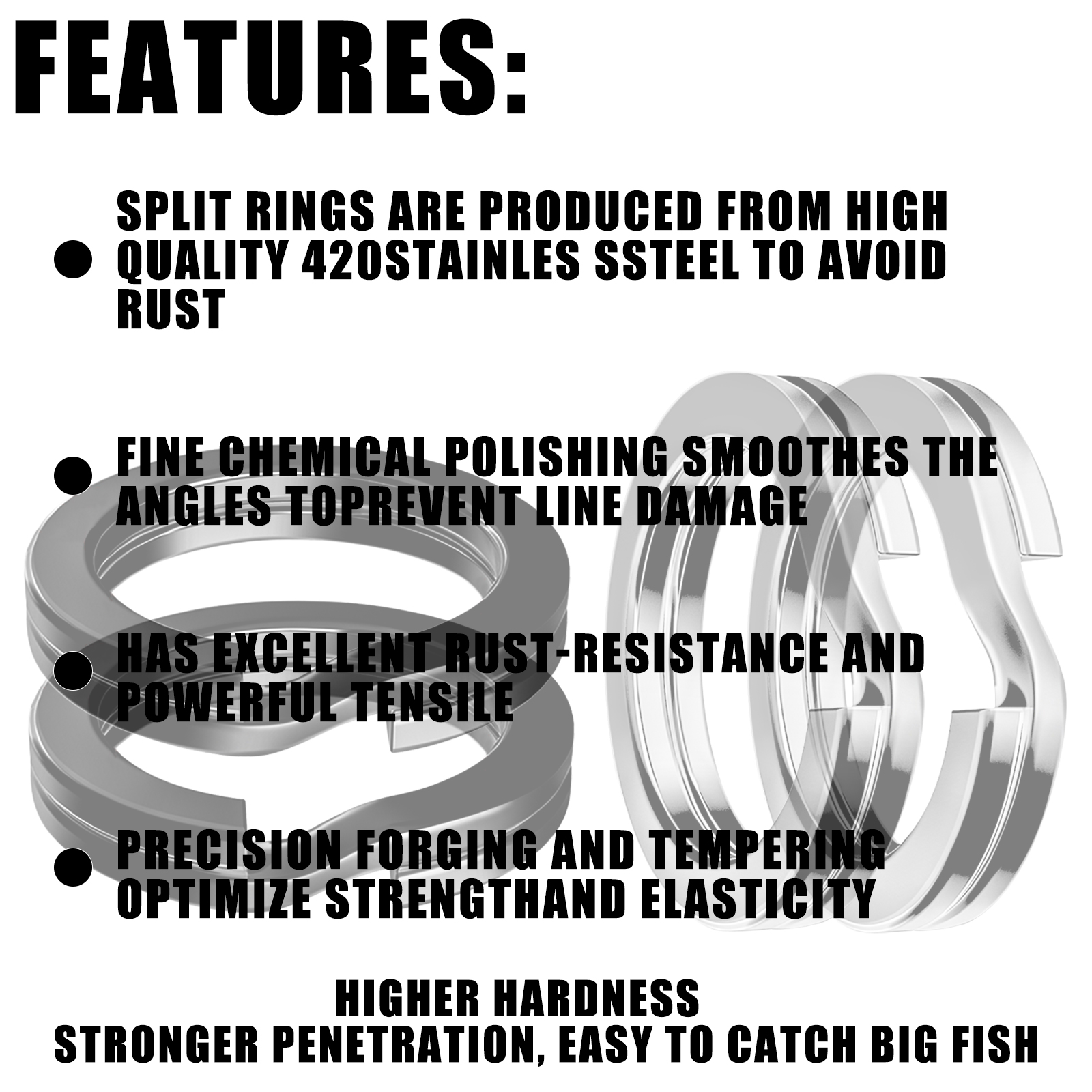 100pcs Fishing Split Rings Sta - Fishing Lure Making Kit บทวิจารณ์และราคา