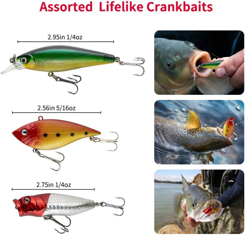 78Pcs Fishing Lures Kit for Ba - Fishing Lure Spoon บทวิจารณ์และราคา