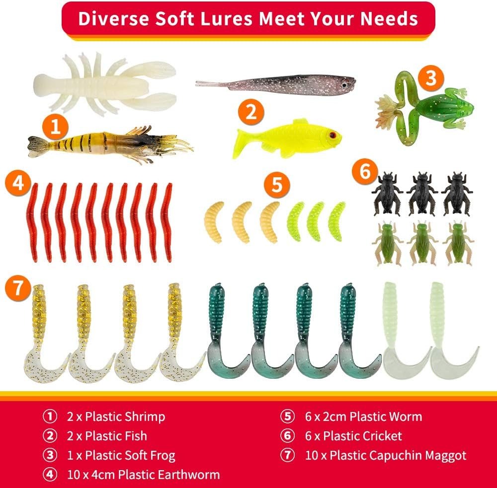 78Pcs Fishing Lures Kit for Ba - Fishing Lure Spoon บทวิจารณ์และราคา