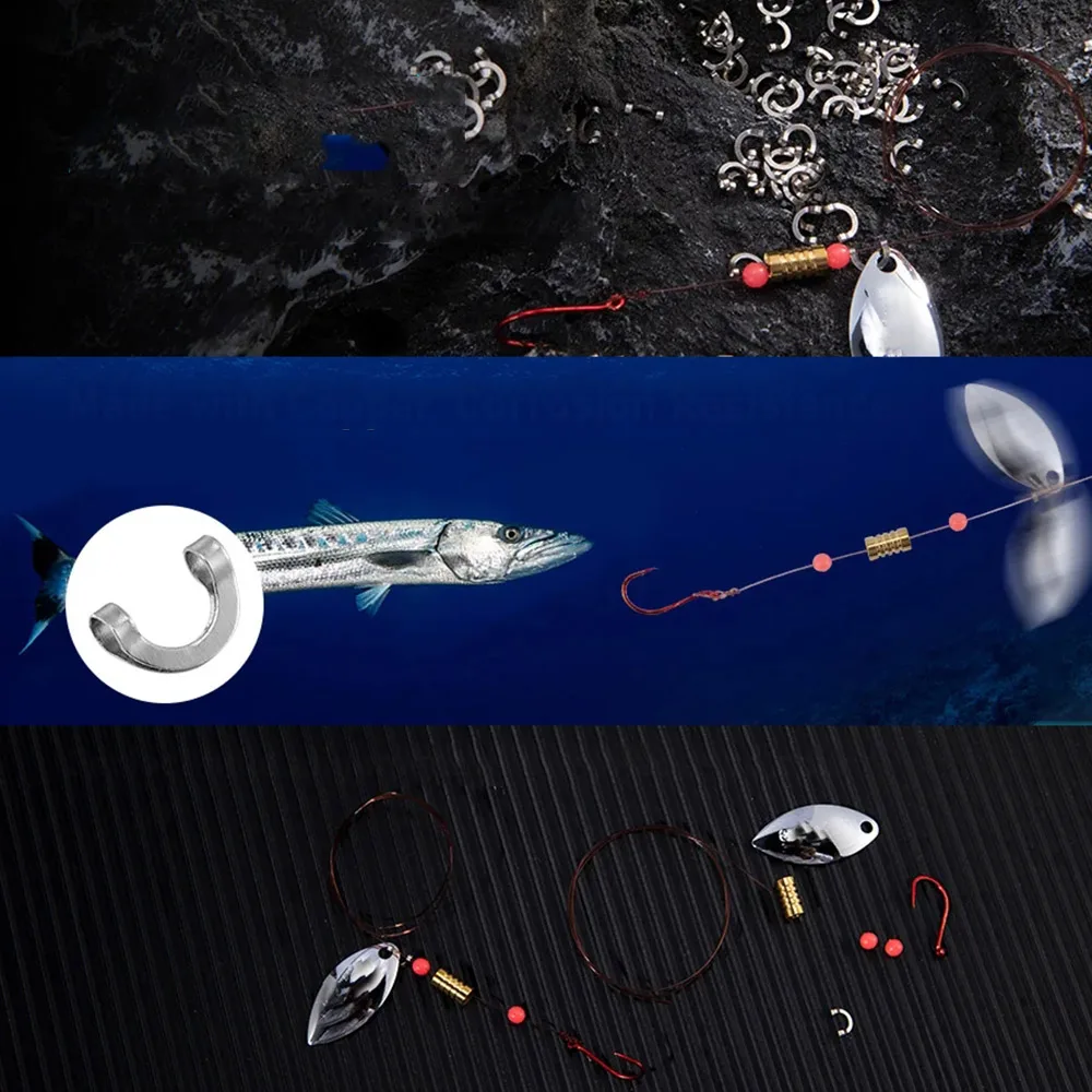 100pcs Fishing U Shaped Fixed  - Fishing Lure Spinnerbait บทวิจารณ์และราคา